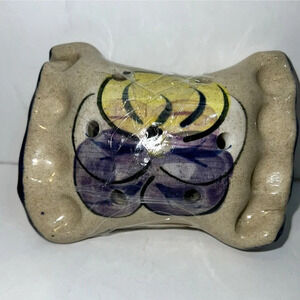 Pansy Pillow Pocket Art POTTERY 7 Hole NEW